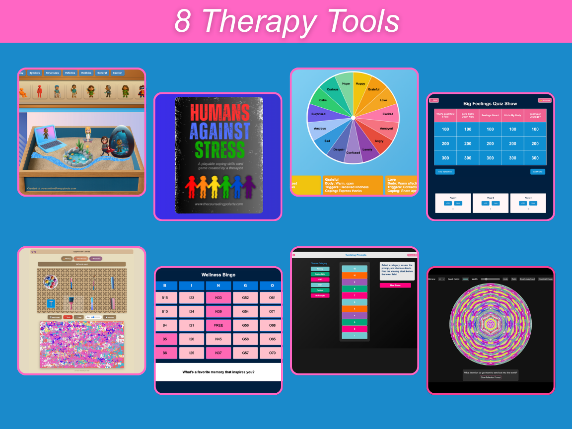 Help clients identify emotions and create their own virtual emotions wheel